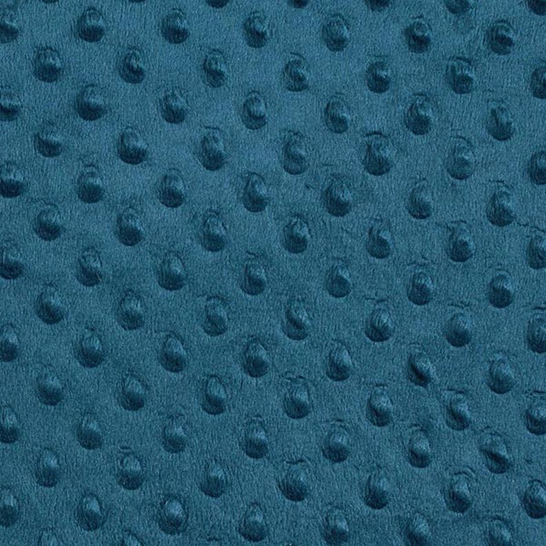 Hebký fleece vyražené puntíky – petrolejová, image number 1