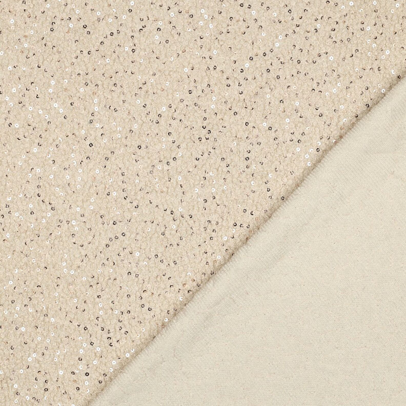 Pletené buklé Pajetky Jednobarevné provedení | Poppy Fabrics – cashew (béžová),  image number 5