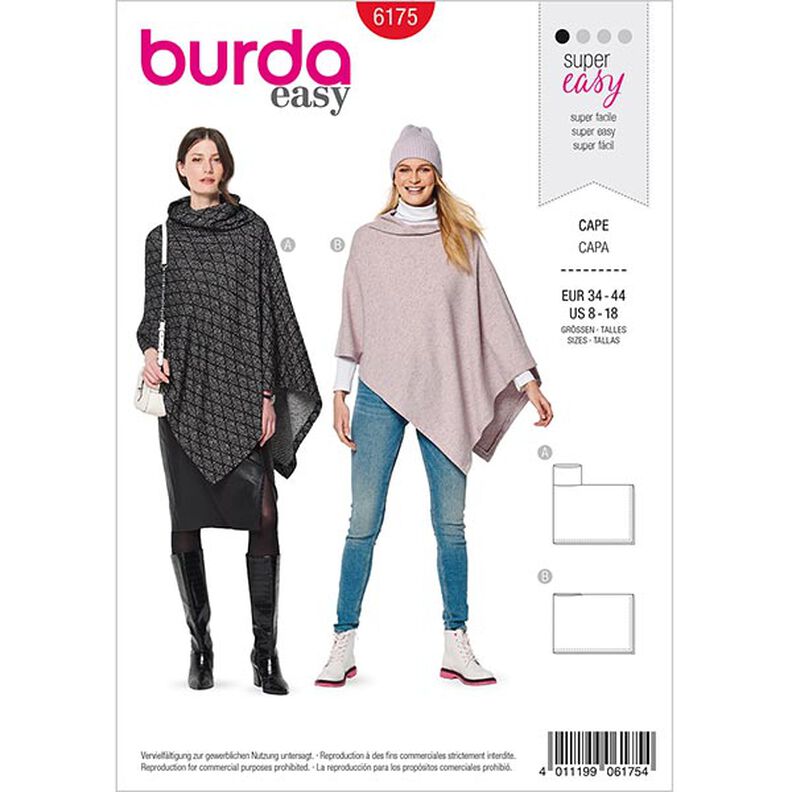 Pelerína, Burda 6175 | 34-44,  image number 1