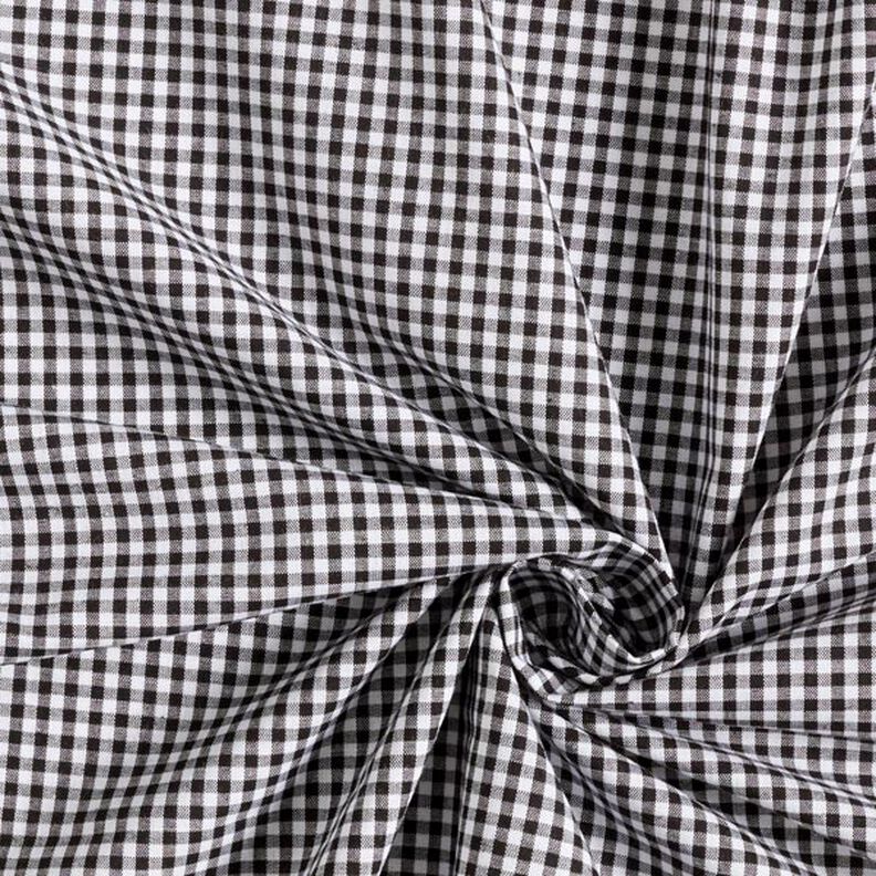 Bavlněný popelín Malé káro vichy, barveno v přízi – černá/bílá,  image number 5
