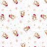 Panel Francouzské froté letní teplákovina Vánoční plyšový medvídek – vlněná bílá/červená,  thumbnail number 8