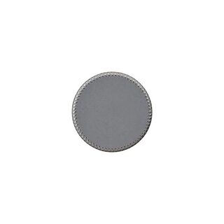 Kovový polyesterový knoflík s očkem [ 15 mm ] – šedá, 