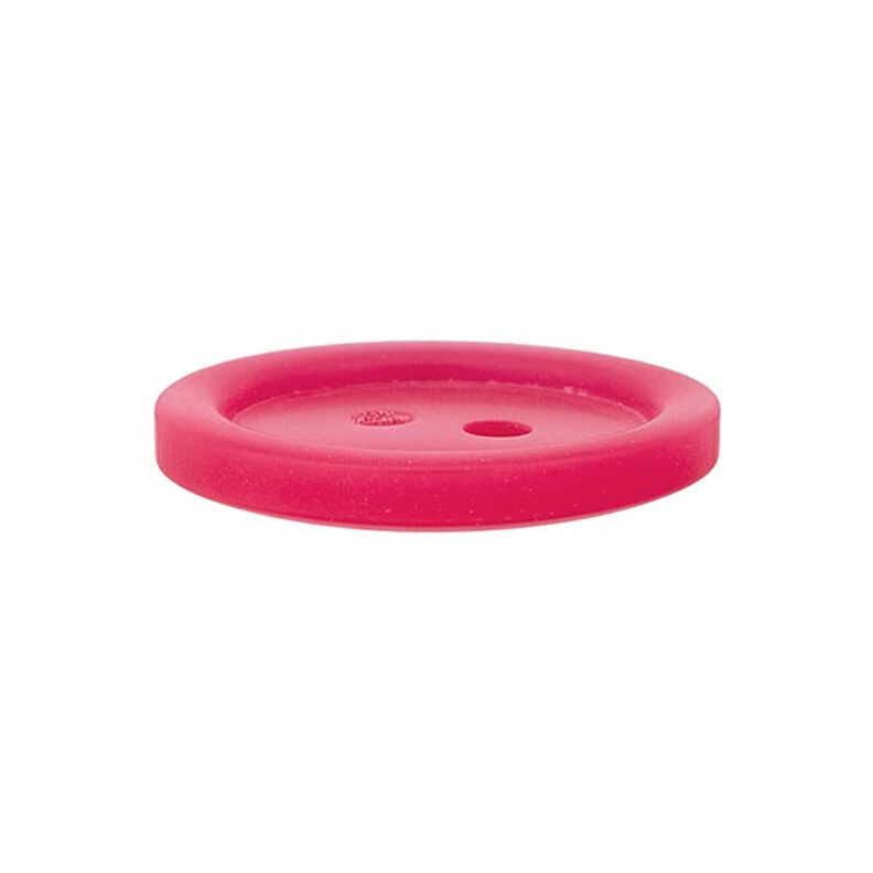 Plastový dvoudírkový knoflík Basic - jasně růžová,  image number 2