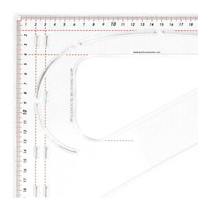 Krejčovský úhelník 23x60 cm – transparentní | Prym, 