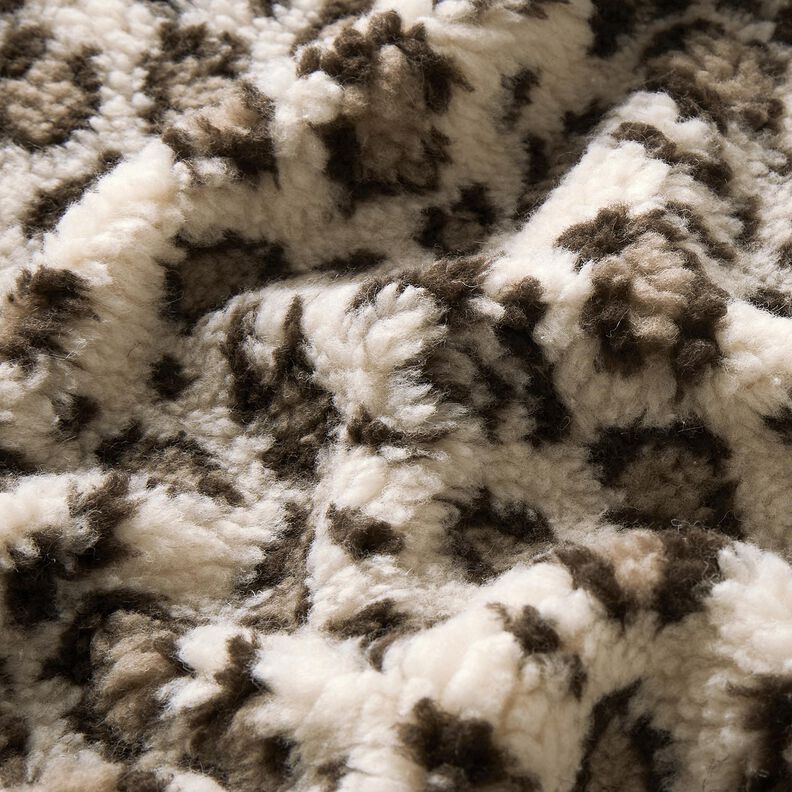 Plyš teddy Leopardí potisk – světle béžová/pískove hnědá,  image number 6