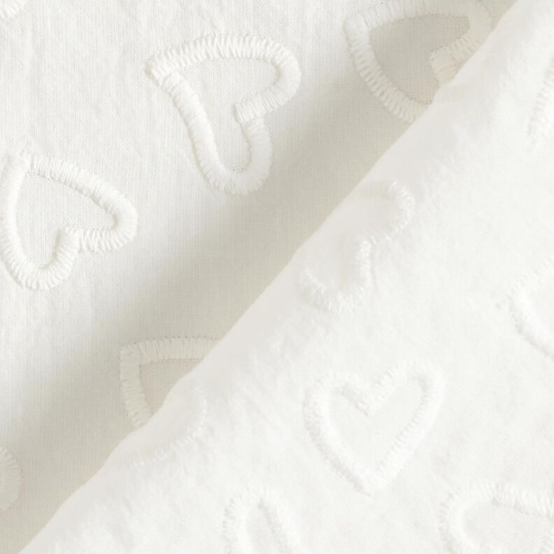 Batist vyšívaná srdce | Poppy Fabrics – slonová kost,  image number 4