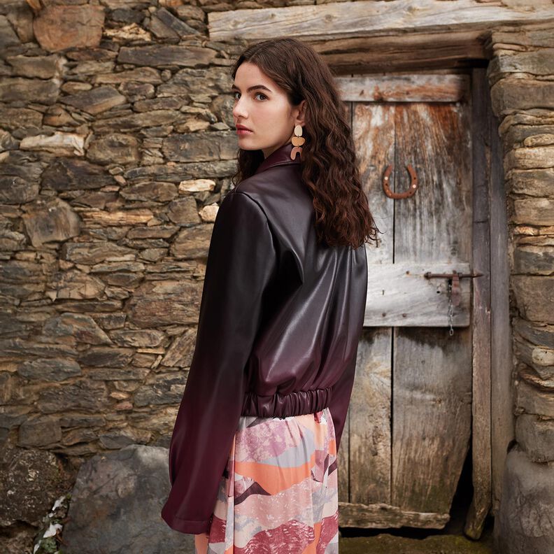 Koženka Barevný přechod | Katia Fabrics – černá/bordó, image number 7