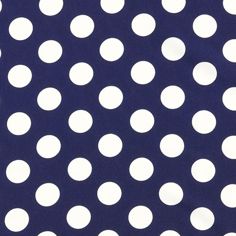 Krepová tkanina puntíky [2,5 cm] – namornicka modr,  image number 1