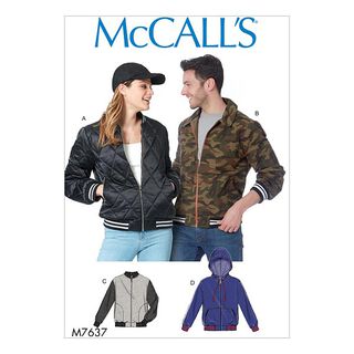 Dámská/pánská pilotní bunda | Bluzonová bunda, McCalls 7637 | 46 - 56, 