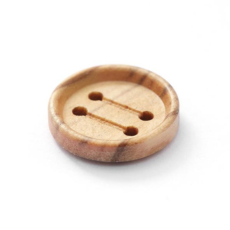 Dřevěný knoflík čtyřdírkový – přírodni,  image number 2