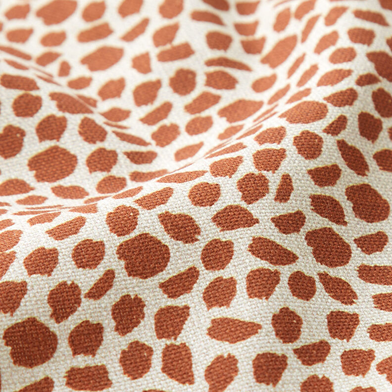 Dekorační látka Polopanama Leopardí potisk – hnědá/přírodni, image number 2