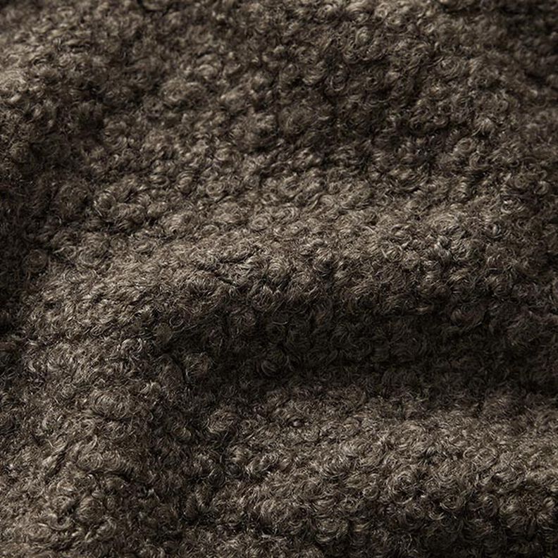 Valchované pletené buklé – hnědá,  image number 2