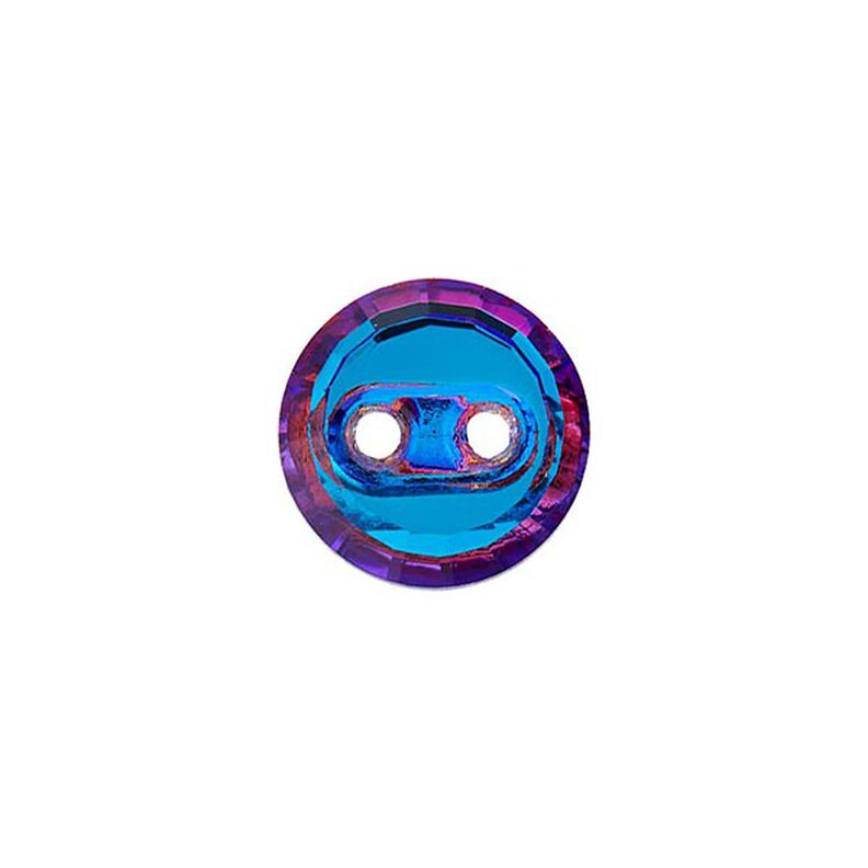 Polyesterový knoflík 2dírkový [ 10 mm ] – baby modra/světle fialova,  image number 1