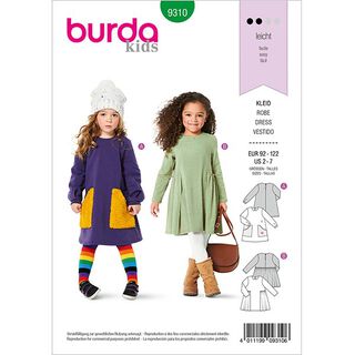 Šaty, Burda 9310 | 92-122, 