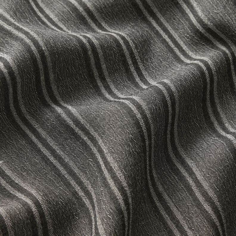 Bavlněná tkanina s drcenými pruhy – antracitová,  image number 2