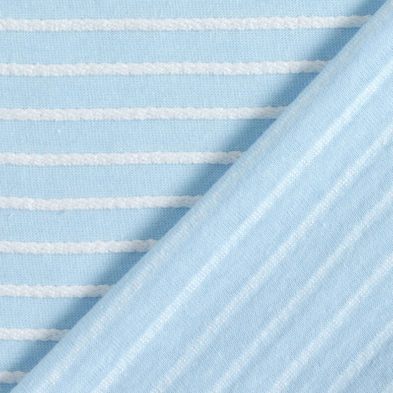 Jemné pletené proužky šňůry – světle modra/bílá,  image number 4