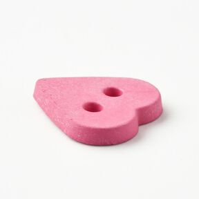 Knoflík ve tvaru srdce [Ø 15 mm] – pink, 