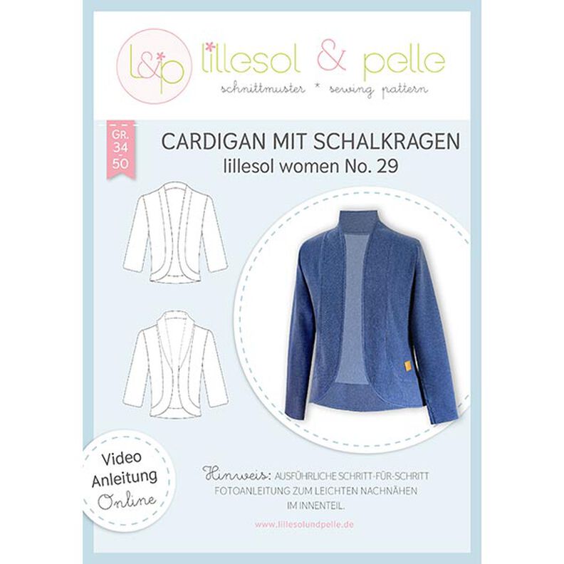 Kardigan s šálovým límcem, Lillesol & Pelle No. 29 | 34 - 50,  image number 1
