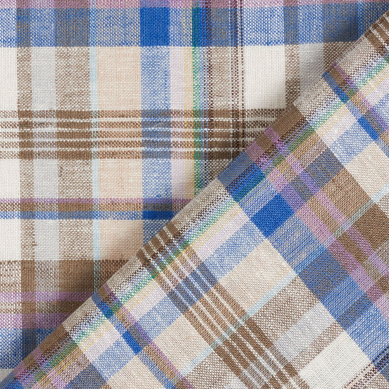 Směs lnu a viskózy kostky – olivová,  image number 5