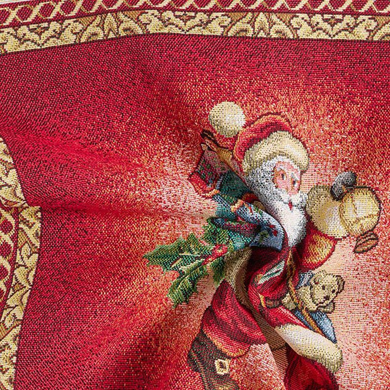 Dekorační látka kusový gobelínSanta Claus – karmínově červená,  image number 3