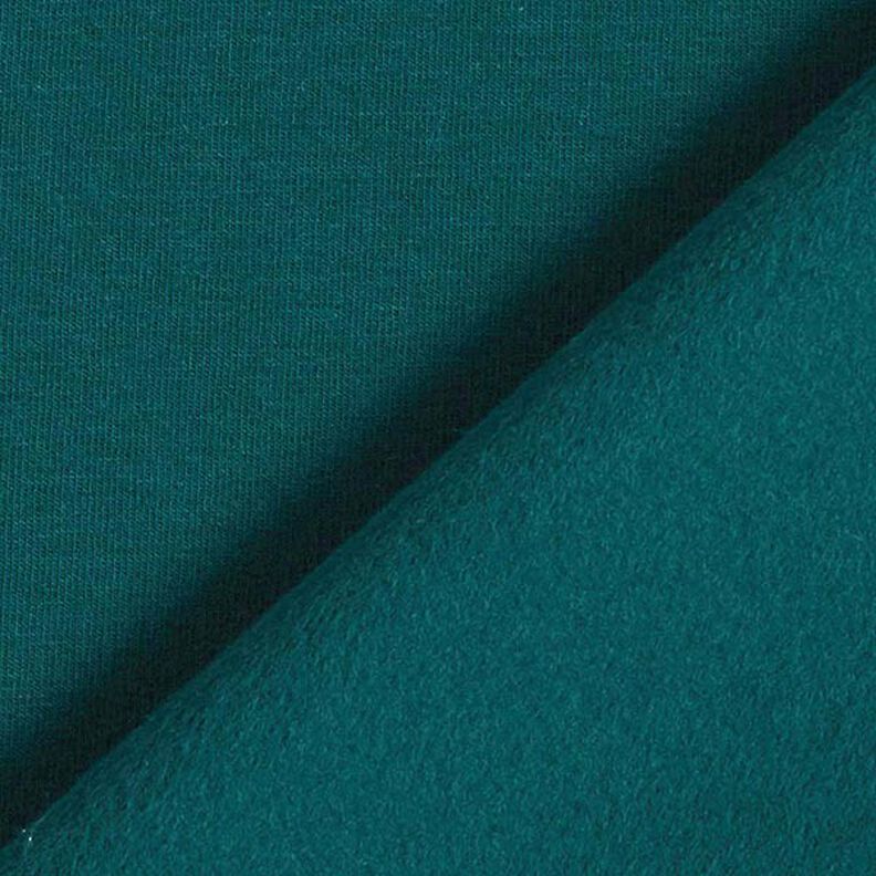 Lehká bavlněná teplákovina jednobarevná – tmavě zelená,  image number 5