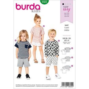 Dětské tričko, Burda 9322 | 98 - 128, 