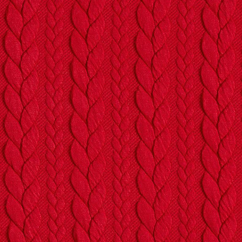 Žakárové žerzejové kloké Copánkový vzor – červená,  image number 1