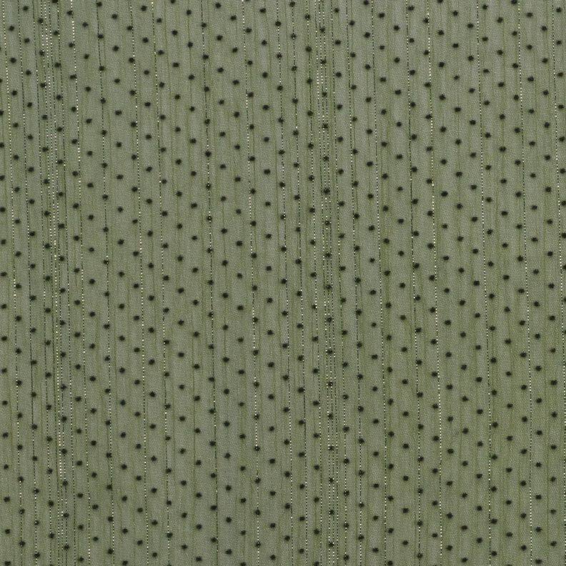 Třpitivý šifon proužky a tečky – khaki,  image number 1