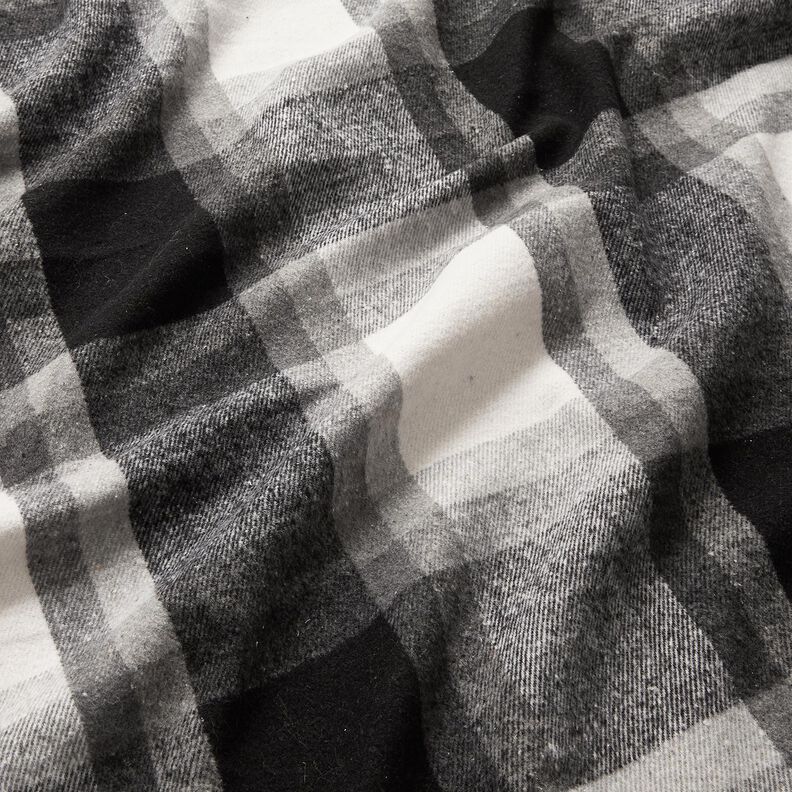 Károvaná flanelová látka na kabáty | Katia Fabrics – mlhově šedá/starostříbrná,  image number 2