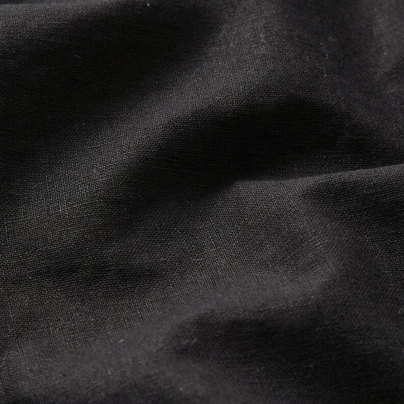 Směs praného lnu a bavlny – černá,  image number 2