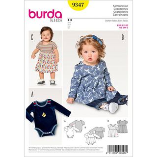 Šatičky pro miminka | body, Burda 9347 | 62 - 92, 