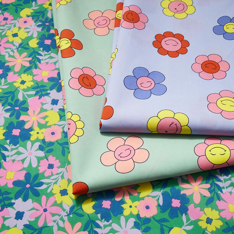 Povrstvená bavlna Pastelové květiny | Poppy Fabrics – brcalova/růžová,  image number 6