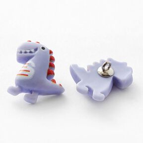 Knoflík s očkem Dino [ Ø20 mm ] – světle fialova/červená, 