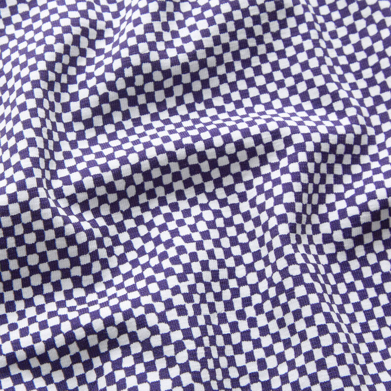 GOTS Bavlněný žerzej Mini kostka | TCC x LOOKS by Wolfgang Joop – modrofialková/bílá,  image number 3
