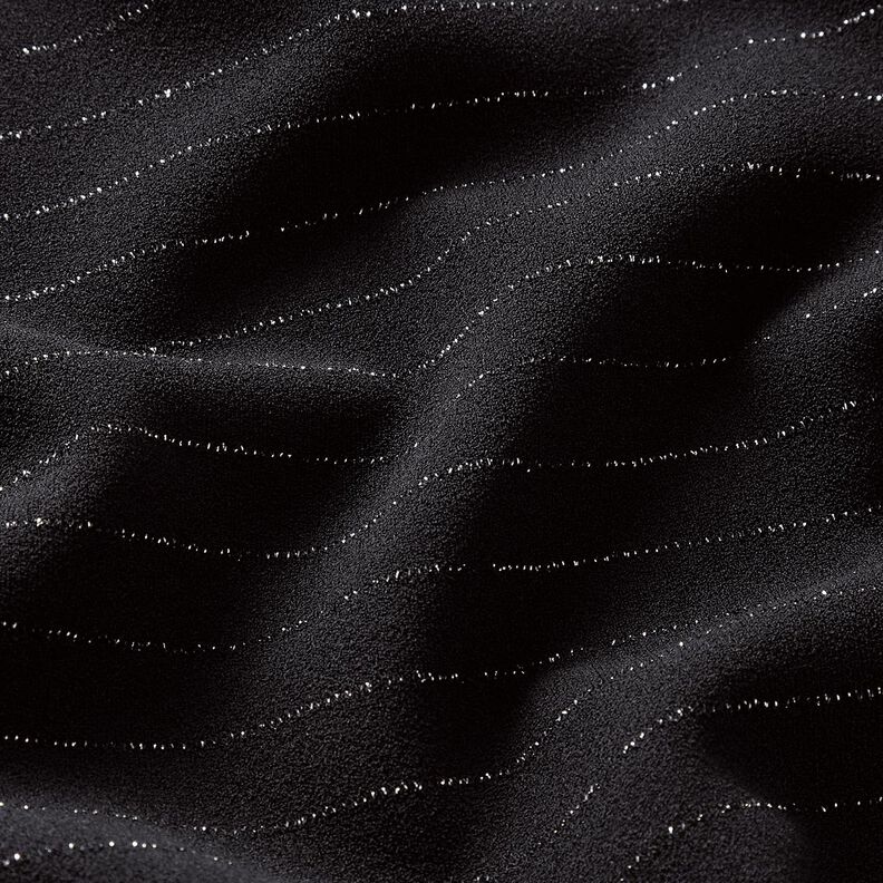 Kalhotov&aacute; strečov&aacute; l&aacute;tka s třpytiv&yacute;mi proužky &ndash; čern&aacute;/stř&iacute;brn&aacute; metalick&aacute;,  image number 2