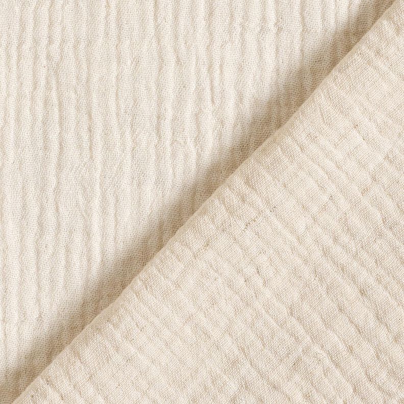 Mu&scaron;el&iacute;n / dvojit&aacute; mačkan&aacute; tkanina Směs lnu Uni  &ndash; př&iacute;rodni,  image number 3