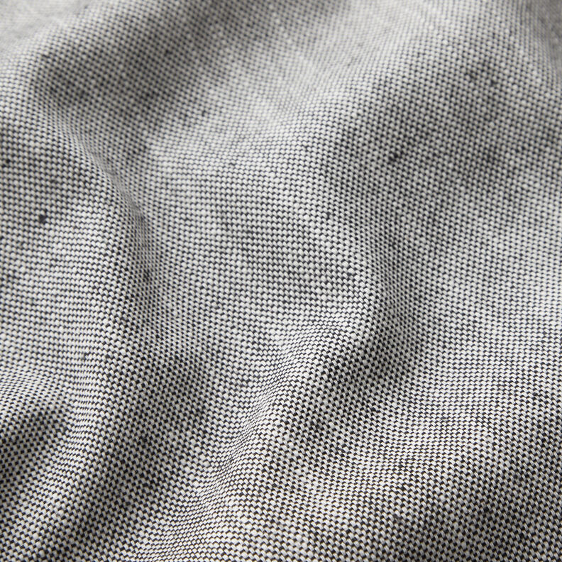 Dekorační látka Polopanama Lehká struktura – černá/světle béžová | Zbytek 50cm, image number 2