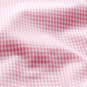 Bavlněná látka Vichy károvaná 0,2 cm – růžová/bílá, 