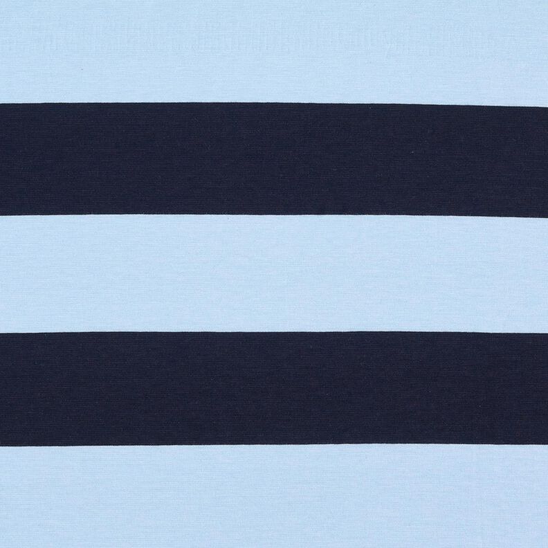 Bavlněný žerzej Široké pruhy – světle modra/namornicka modr,  image number 1