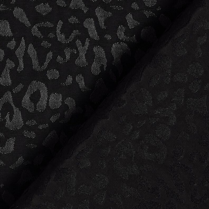 Viskózová tkanina leopardí vzor – černá,  image number 4