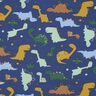 Letní teplákovina Dinosauři | Poppy Fabrics – indigová/světle modra,  thumbnail number 1