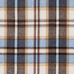 Károvaná flanelová látka na kabáty | Katia Fabrics – královská modr/černohnědá, 