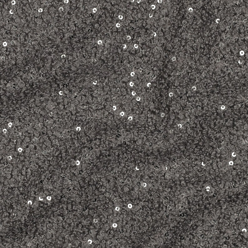 Pletené buklé Pajetky Jednobarevné provedení | Poppy Fabrics – šedá,  image number 3