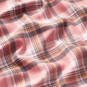 Bavlněný flanel Kostka – starorůžová/starostříbrná, 