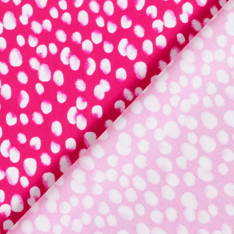Látka na plavky mini puntíky – výrazná jasně růžová/bílá,  image number 4