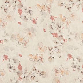 Stretchový velur s podšívkou ze sherpy, jemné květiny | Katia Fabrics – přírodni, 