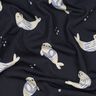 GOTS Bavlněný žerzej Tuleňi digitální potisk | Poppy Fabrics – noční modrá/sasanková,  thumbnail number 2