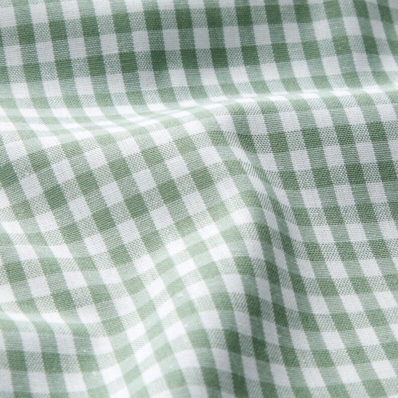 Bavlněná látka Vichy károvaná 0,5 cm – šalvějová/bílá,  image number 2