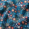 Organická bavlna popelín sladké květiny – oceánská modrá,  thumbnail number 2
