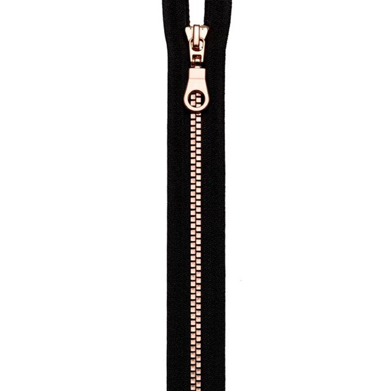 Zip S14, dělitelný  | Prym – černá/růžově zlatá,  image number 1
